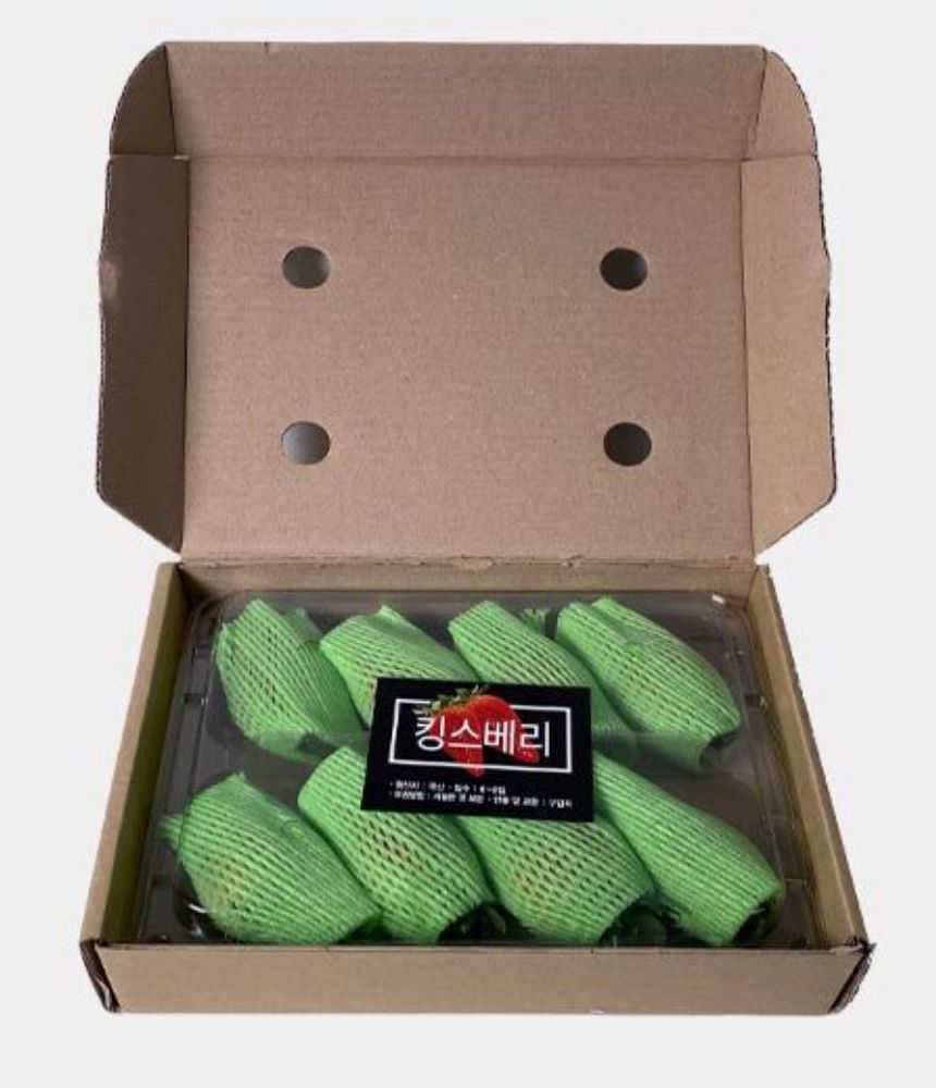 가정용 논산 럭키비키 왕딸기 킹스베리 복숭아향 10Brix, 350g, 1개 - 상세 이미지 2
