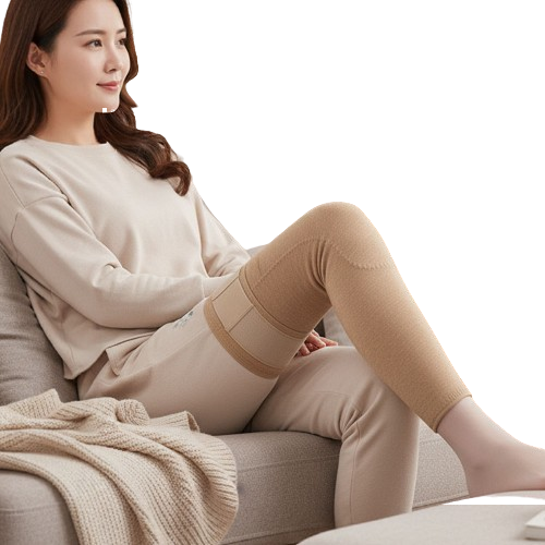 [핫팩아대] 로제티카 핫팩넣는 약기모 무릎보호대 포켓 온열찜질 아대 45cm - 상세 이미지 2