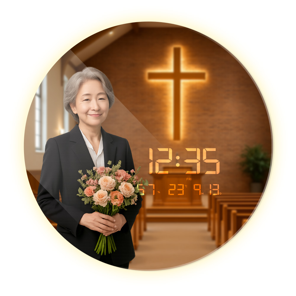 아이코닉 포토 주문제작 디지털 벽시계 신혼부부선물 집들이선물 강아지사진 포토시계 - 상세 이미지 4