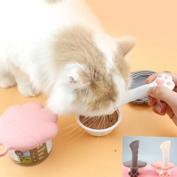 반려동물 고양이 간식 스푼 애완캔 애완 간식캔 뚜껑 애견 사료 - 메인 이미지