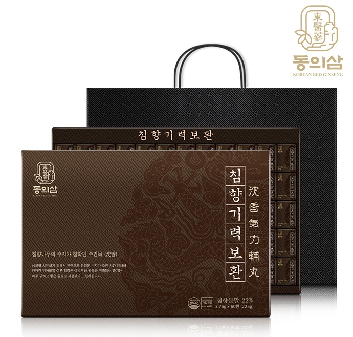 이일화 침향기력환 60환 인도네시아 침향 22% 홍삼 녹용 마카 배합 기운 없을 때 한알 - 상품 이미지