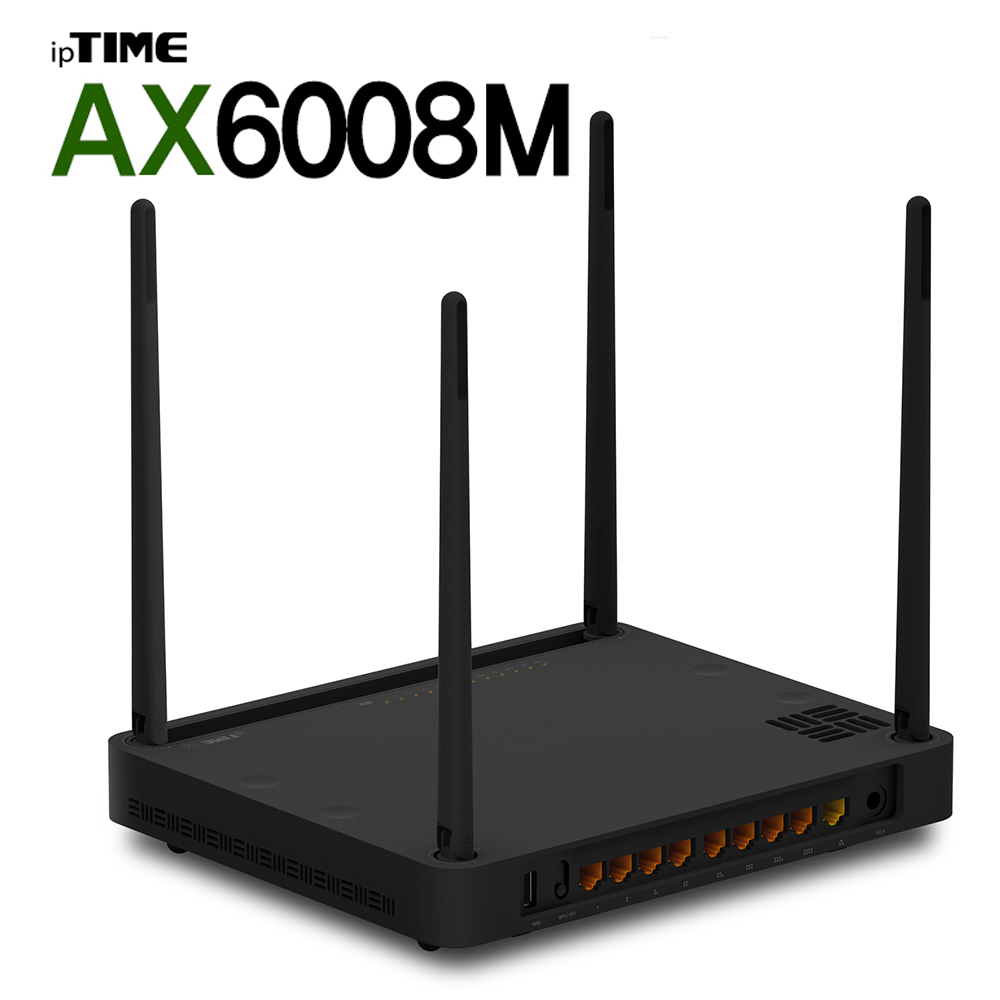 ipTIME AX6008M 기가비트 8포트 유무선공유기 WiFi6 네트워크 서버공유기 - 상품 이미지