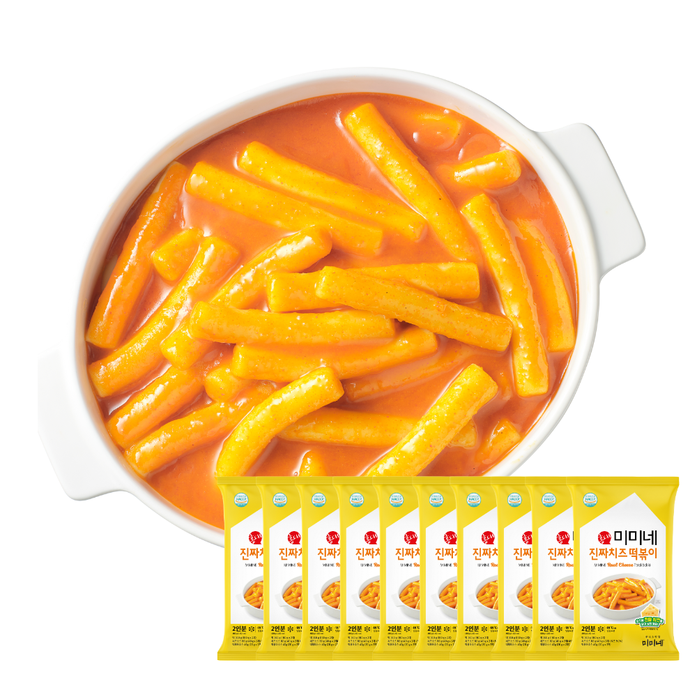 [신제품] 미미네 진짜치즈 떡볶이 치즈맛, 480g, 10개 - 상품 이미지