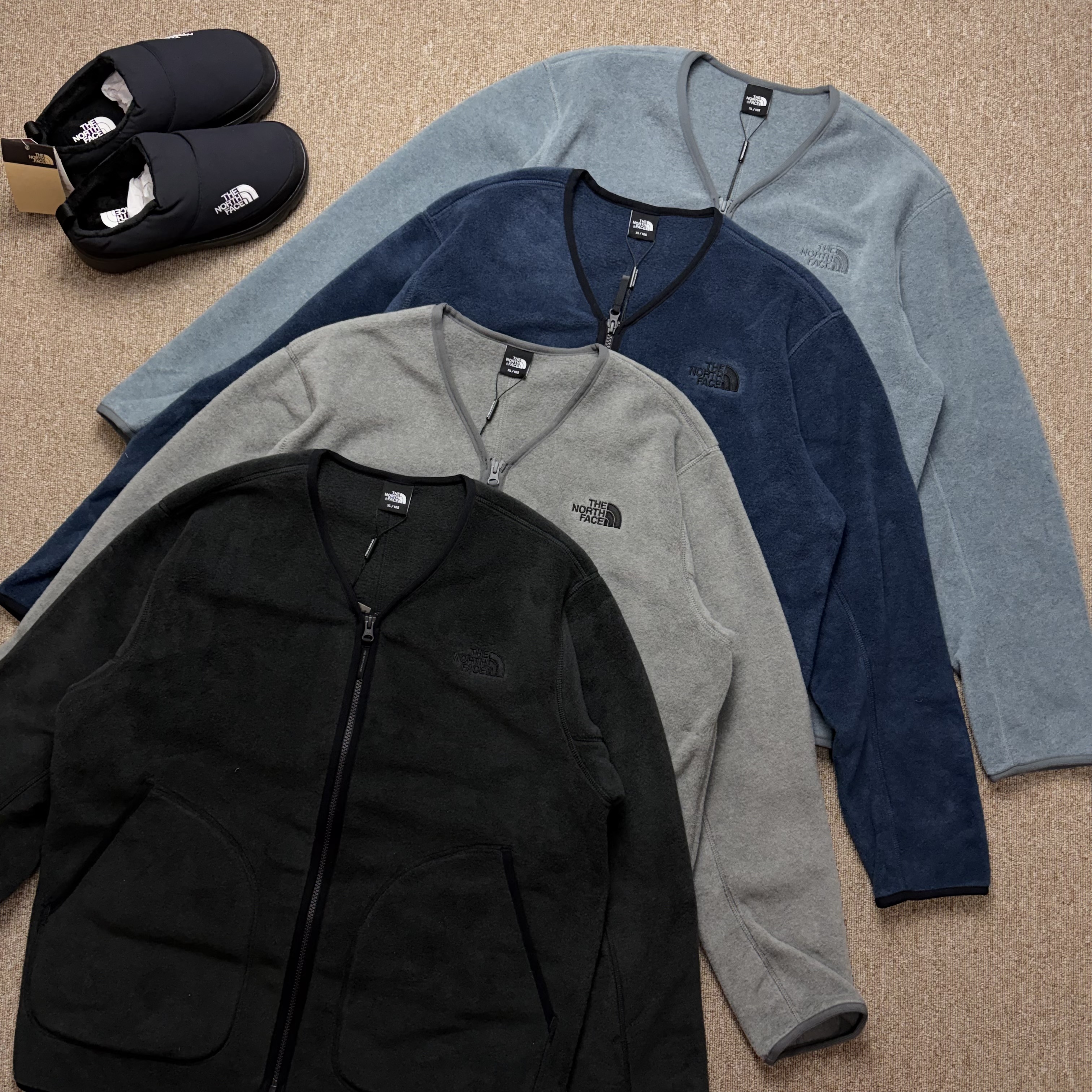 (국내매장판) 노스페이스 경량 가디건 캠퍼 패딩 깔깔이 노벨티 아캄포 후드 캐주얼 자켓