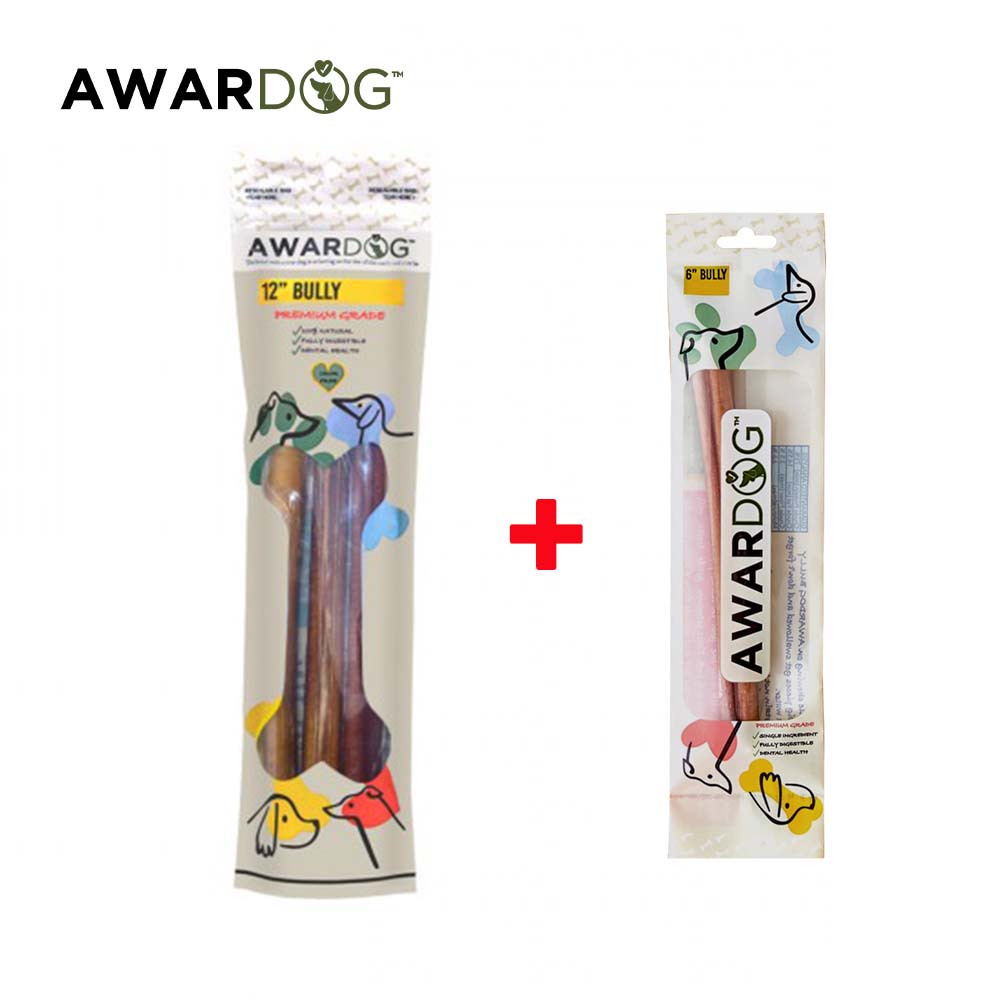 강아지 구강간식 오래먹는 개껌 어워드독 불리바 미디움 30cm, 180g, 1개 - 상품 이미지