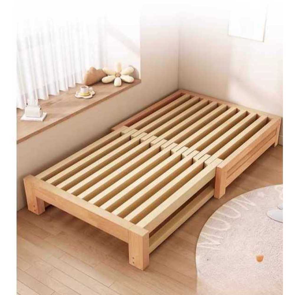 확장 평상형 침대 다용도 원룸 맞춤형 공간절약 구조 원목 60cm - 상품 이미지