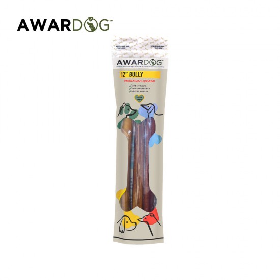 강아지 구강간식 오래먹는 개껌 어워드독 불리바 미디움 30cm, 180g, 1개 - 상세 이미지 3