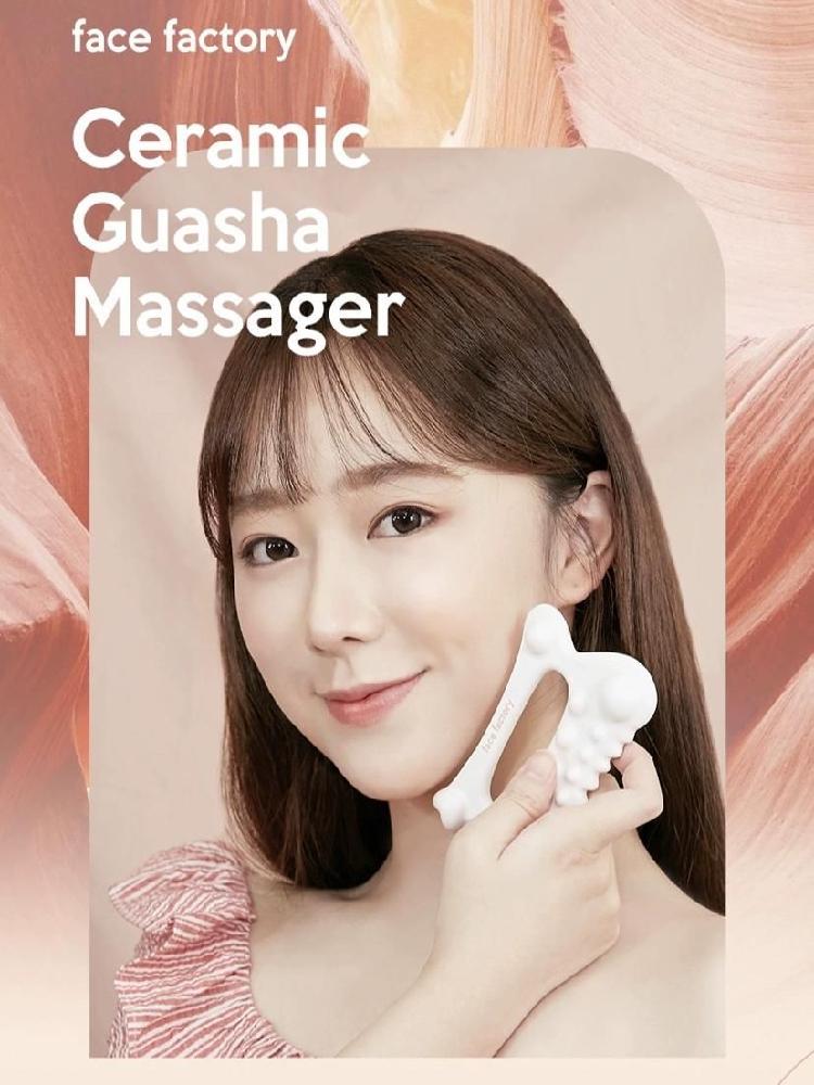 세라믹 괄사 마사지 얼굴 승모근 림프순환 세라믹괄사 장옌 스타일 사랑 모델 이미지 6