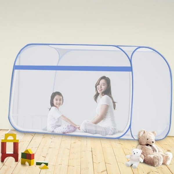 접이식 원터치 사각 모기장 휴대용 바닥형 원터치 모기장 1인용 캠핑용 - 상품 이미지