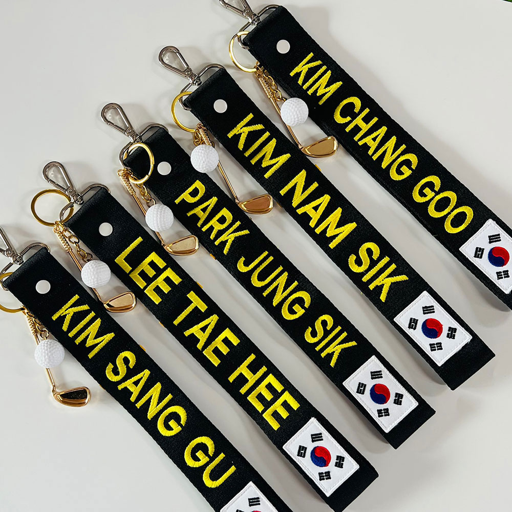 골프 네임텍 자수 캐디빽 이름표 커스텀 골프가방 이름 캐리어 네임텍