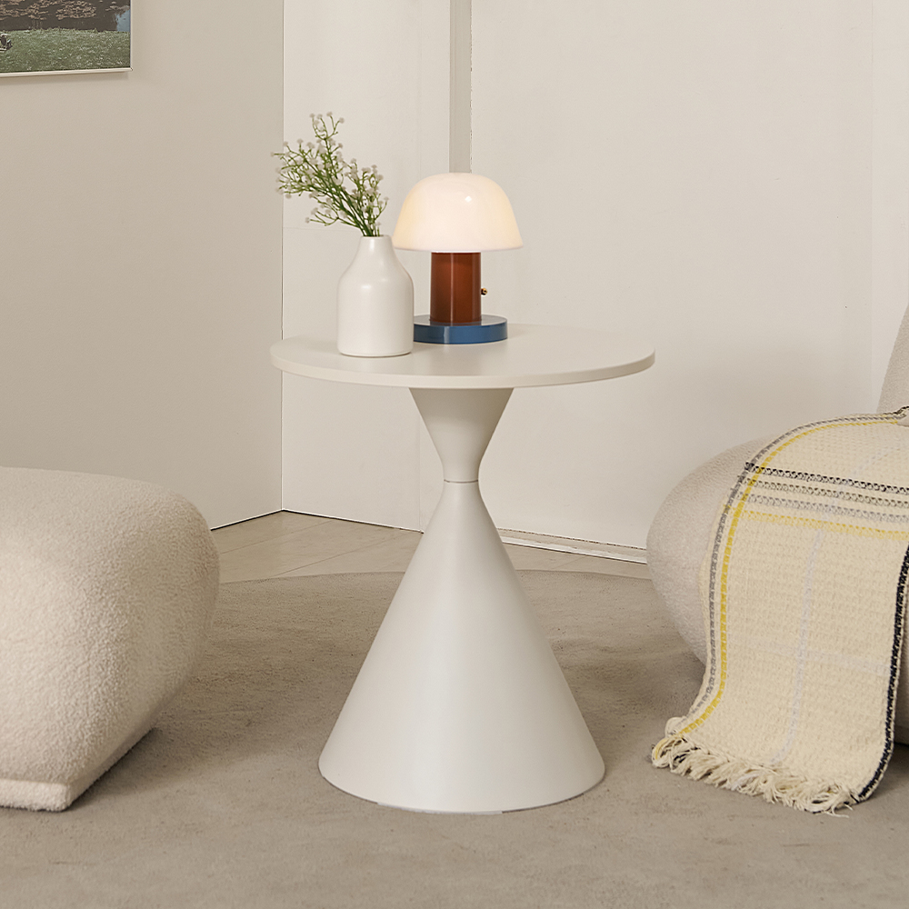 카페감성 원형 미니 티테이블 거실 쇼파옆 사이드테이블 가습기받침대 카페테이블 화이트