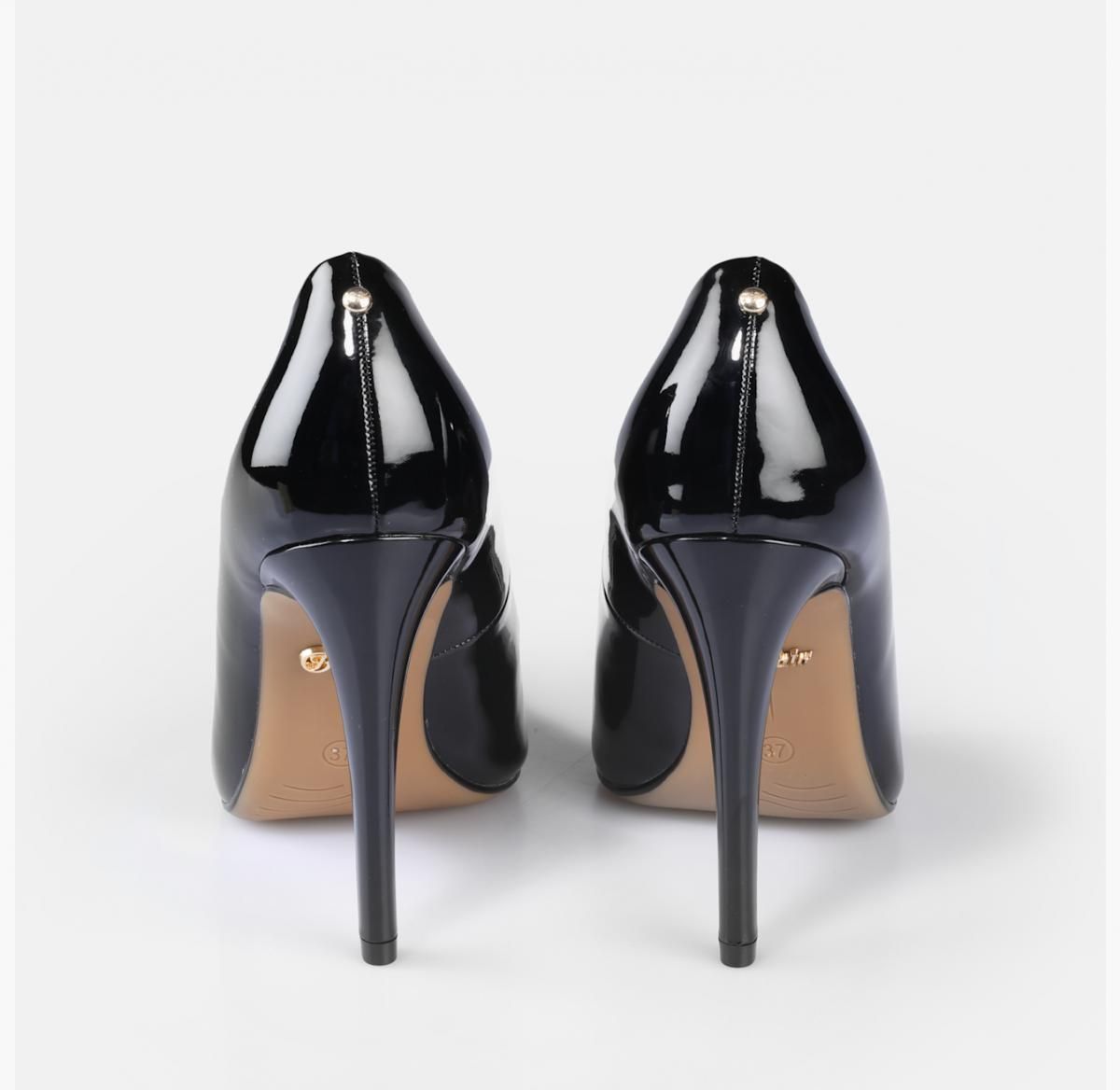 버팔로 글로시 블랙 테크니컬 스틸레토 펌프스 02475078 SCHWARZ - 상세 이미지 4