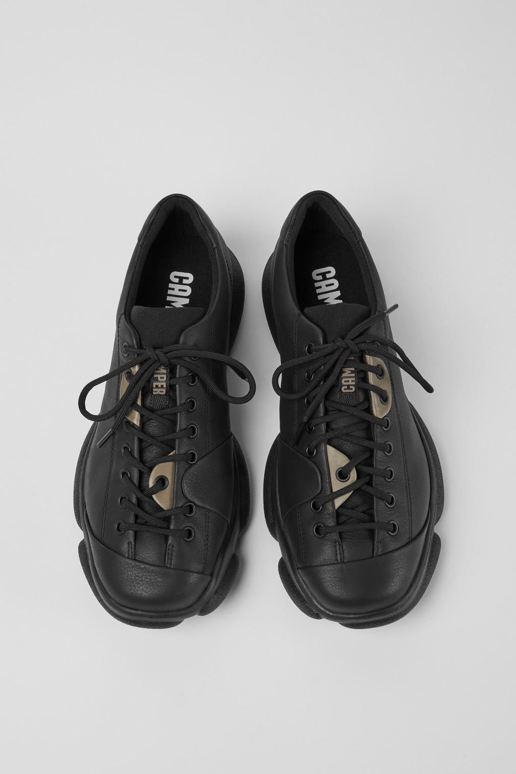 캠퍼 블랙 레더 청키 스니커즈 Karst K100769-002 BLACK - 상세 이미지 4