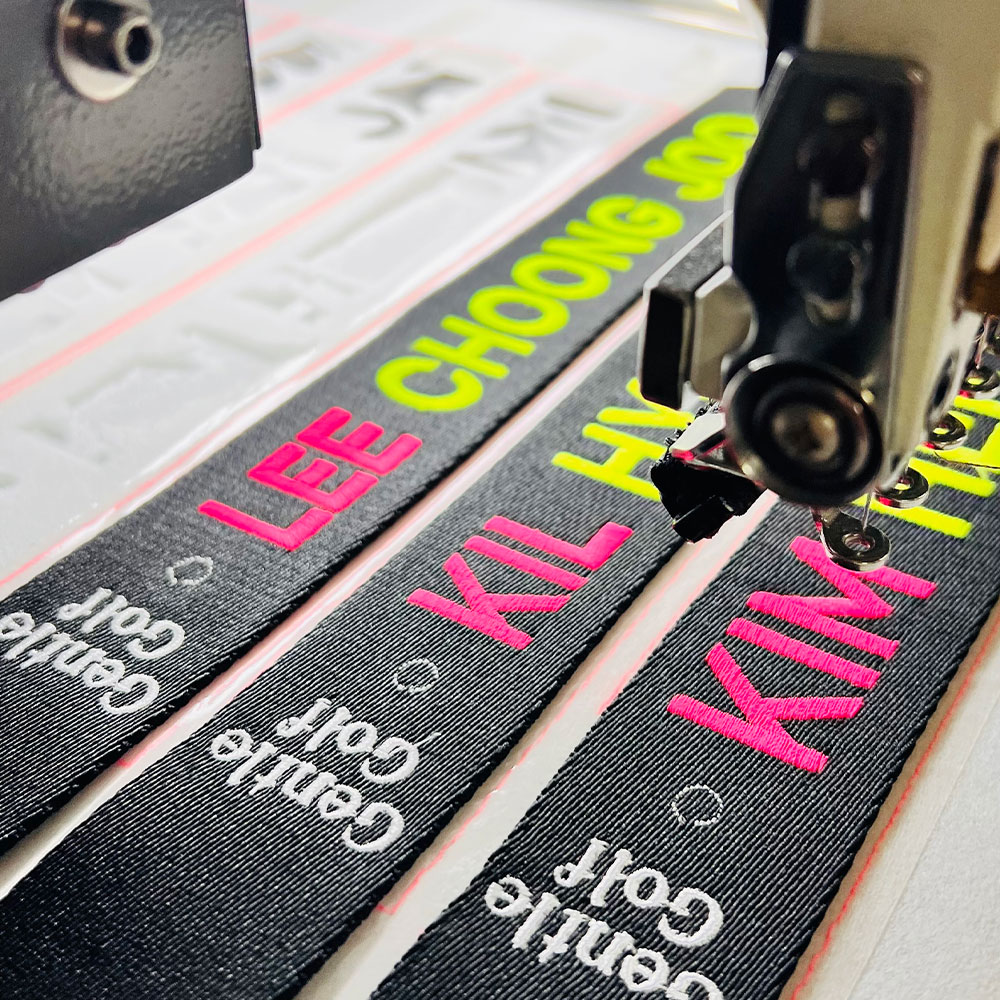 골프 네임텍 자수 캐디빽 이름표 커스텀 골프가방 이름 캐리어 네임텍