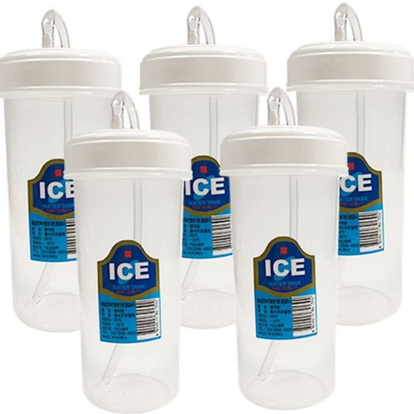선물용 빨대 컵 300 ml 5개 휴대용 병원용 빨대 컵 - 상품 이미지
