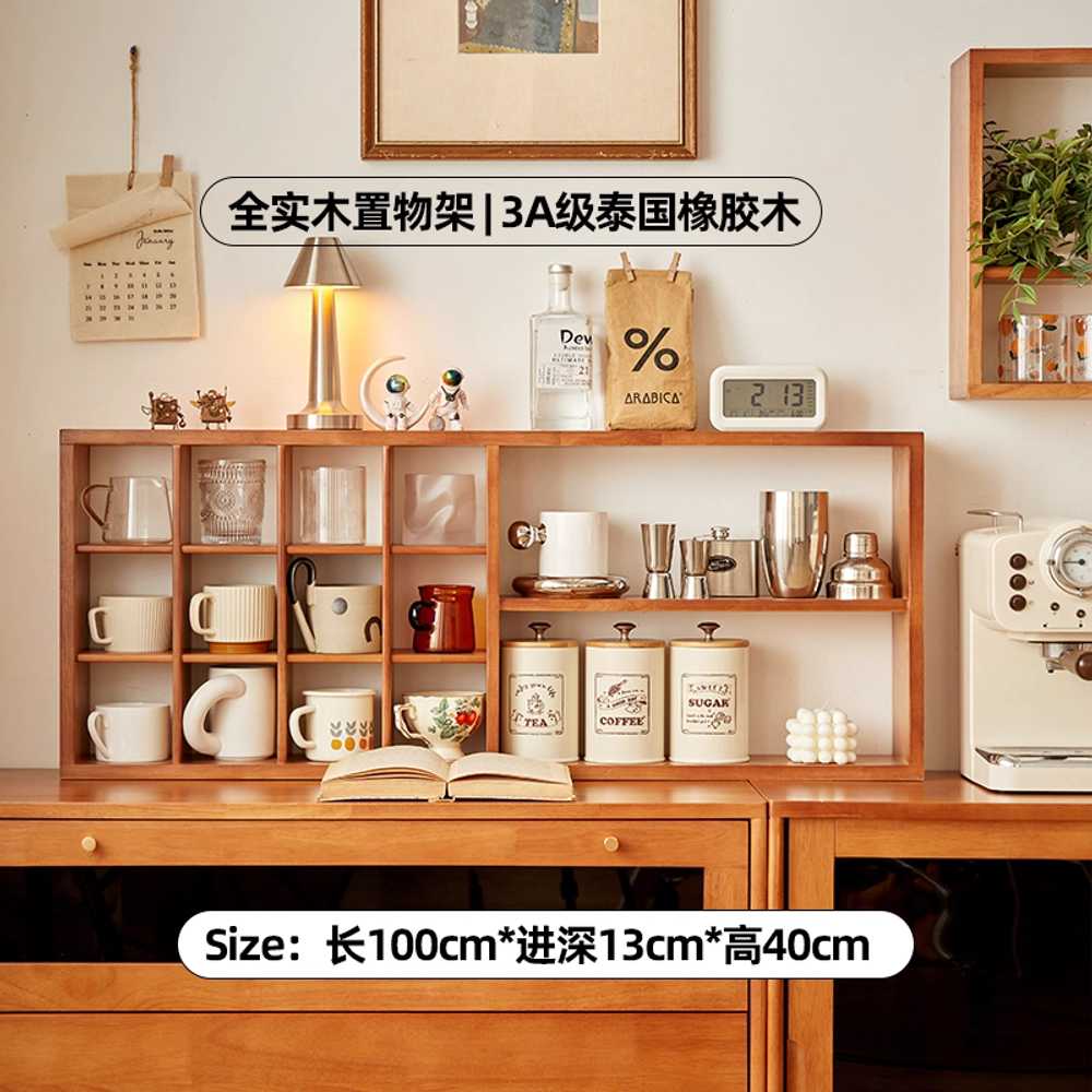 원목 머그컵 진열장 빈티지 그릇장 벽걸이 찻장 주방 - 상세 이미지 5