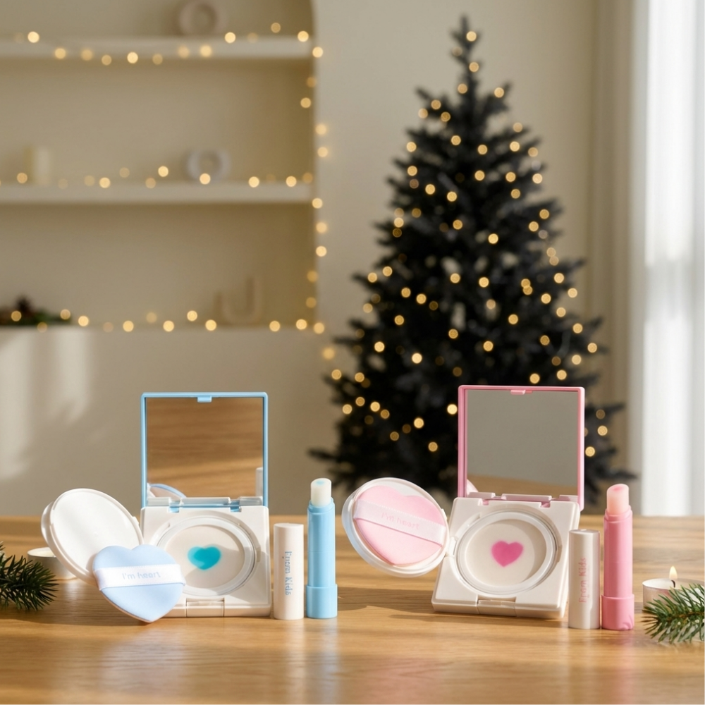 [팩트+립밤]프롬키즈 스킨듀오 세트 유아 어린이 초등 스킨케어 화장놀이 뷰티 선물