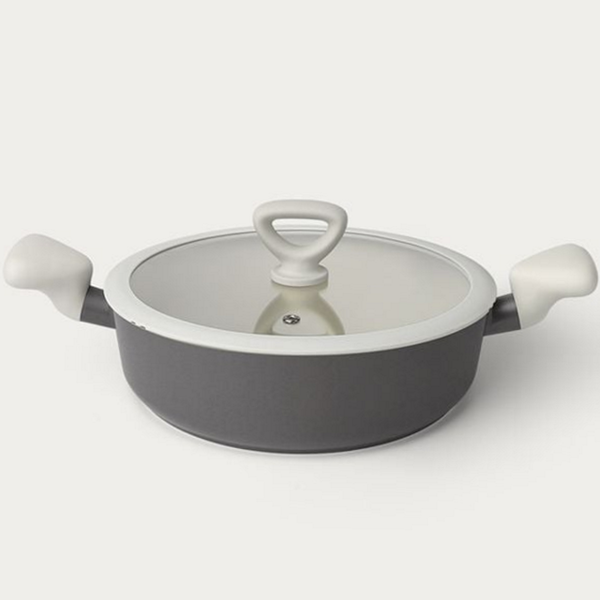 24cm 인덕션 전골 냄비 키친플라워 투톤 전골 냄비 알루미늄 가스 - 메인 이미지