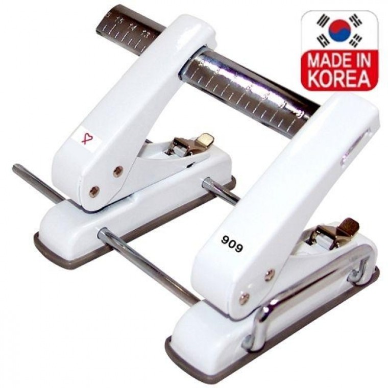 국산 2공 이동펀치 P-909/(원터치고정식) (1개) 문서 서류 정리 보관 이관 - 메인 이미지