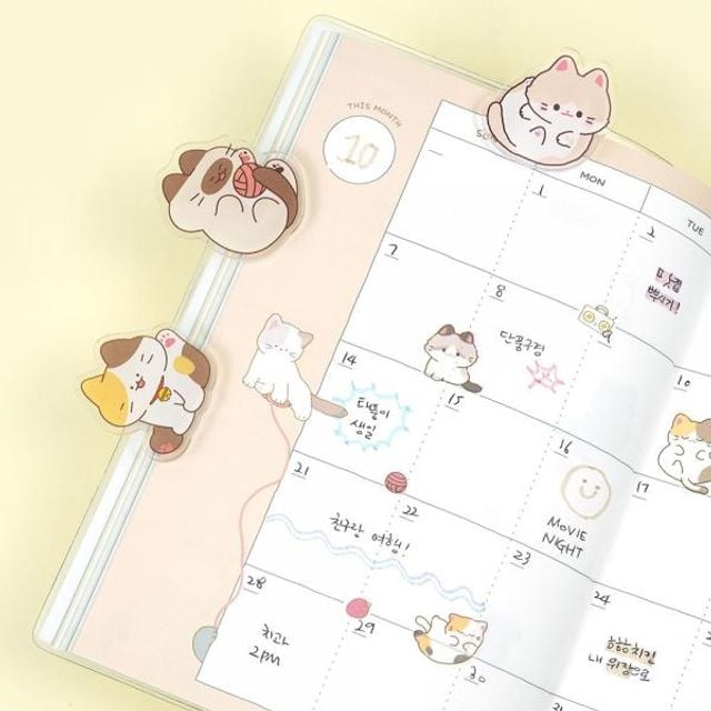 냥냥 랜덤 아크릴 집게-30EA - 상품 이미지