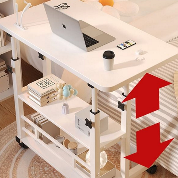 조립식 높이 조절 테이블 선반형 이동식 사이드 테이블 다용도 보조
