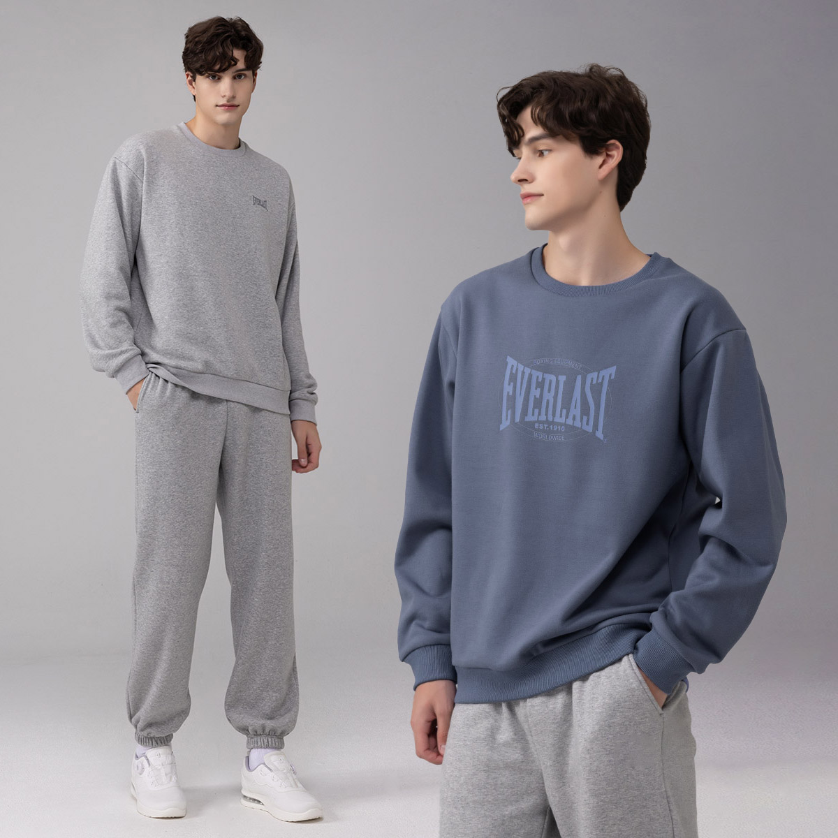 에버라스트 남자 기모 런닝복 세트 맨투맨+조거팬츠 제품 이미지