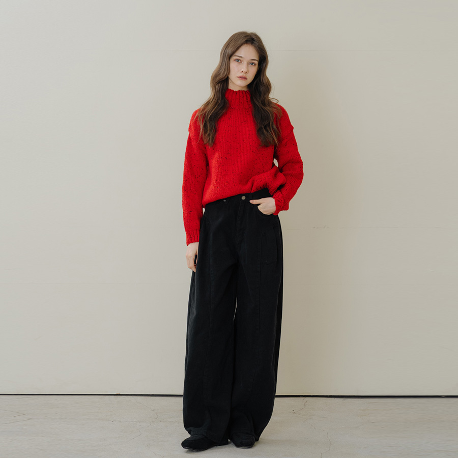 윈터 브러쉬드 코튼 커브 트라우저 (BLACK, 3SIZE) - 상세 이미지 4