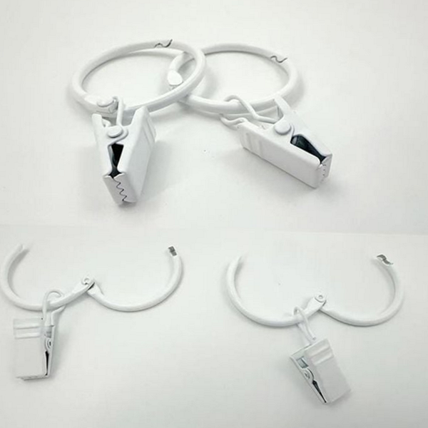 오픈형 커튼 집게 링 고리 커튼 링 발란스 화이트