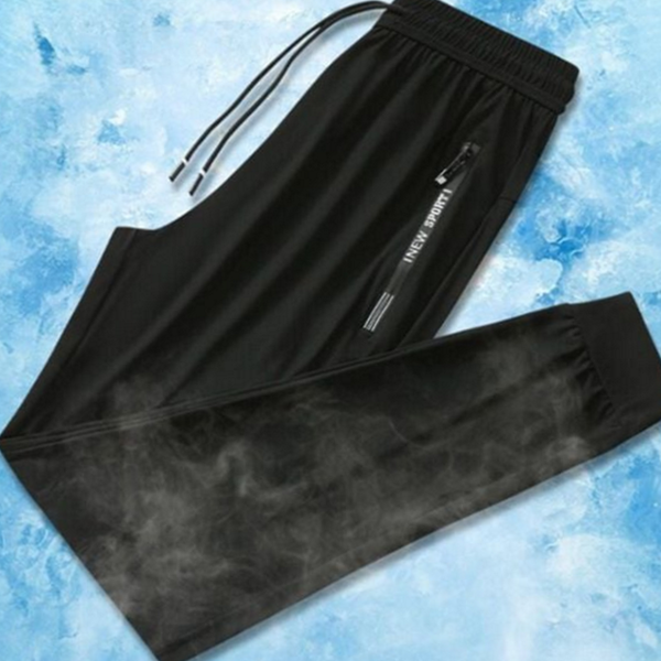 쿨링 남자 아이스 팬츠 밴딩 남자 여름 팬츠 일자핏 조거 - 상품 이미지