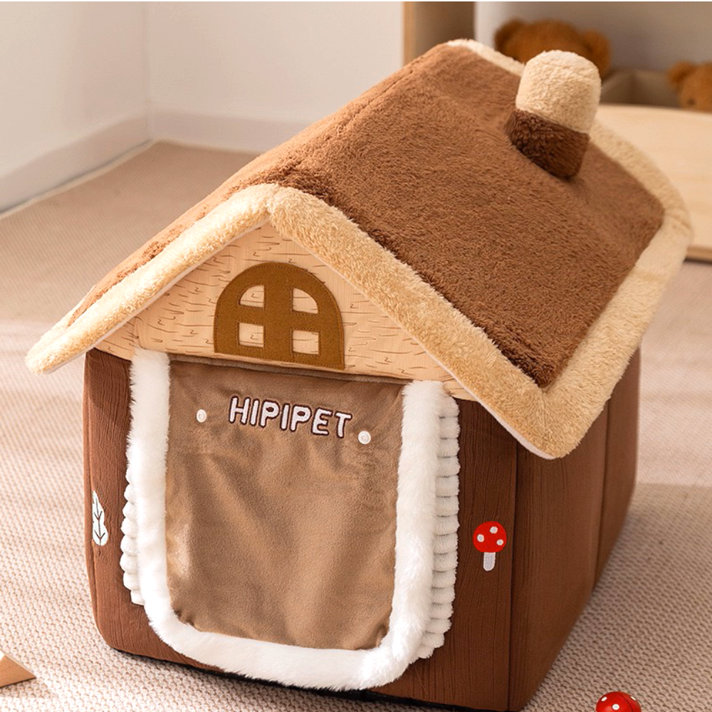 퍼플펫 강아지 하우스 고양이 숨숨집 텐트 동굴집 침대 파워쿠션 겨울 머쉬룸하우스 중형