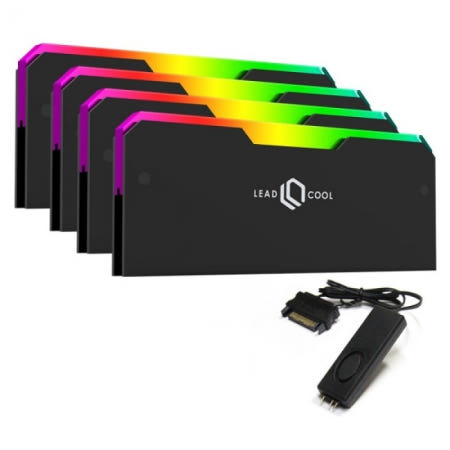 LEADCOOL RH-1 EVO ARGB 메모리 방열판 블랙 KIT (4PACK/Controller) / M