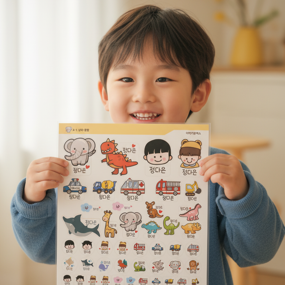 프리미엄 네임스티커 방수 이름표 어린이집 유치원 초등학교 A-1 남아-혼... 실사용 후기 | 효과 있을까? - 대표 이미지