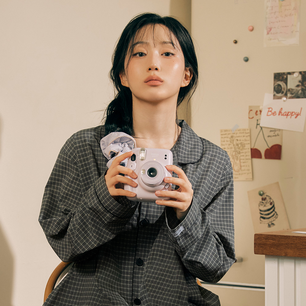 [도씨x해원'Pick][2PACK] 실크핏 더스트 긴팔 카라 커플 잠옷 세트 홈웨어 제품 이미지