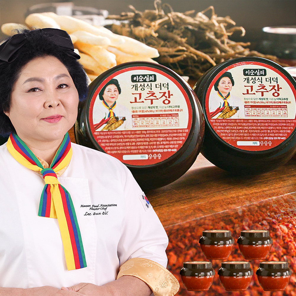 이순실 개성식 더덕 고추장 300g 5통 손맛 이북식 감칠맛 한식 볶음 고추장 - 메인 이미지