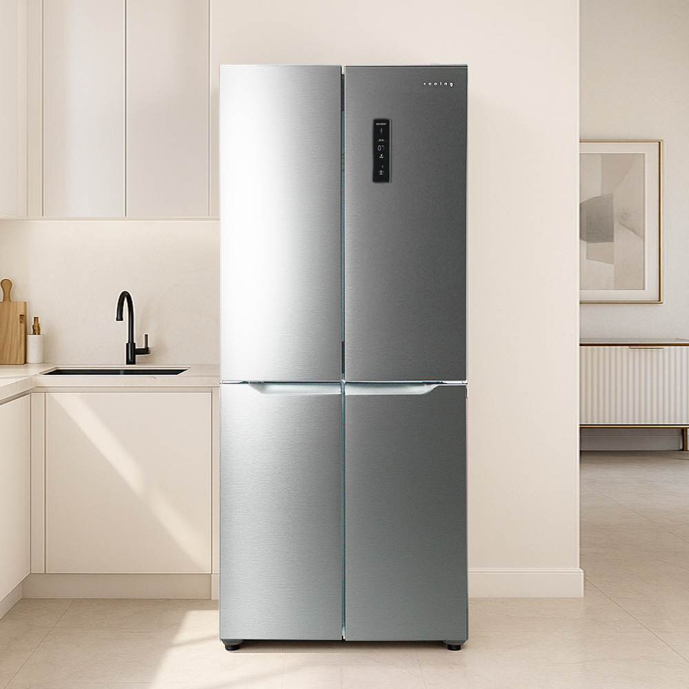 쿠잉 4도어 양문형냉장고 MD405 대용량 저소음 신혼 프리스탠딩 메탈 제품 이미지