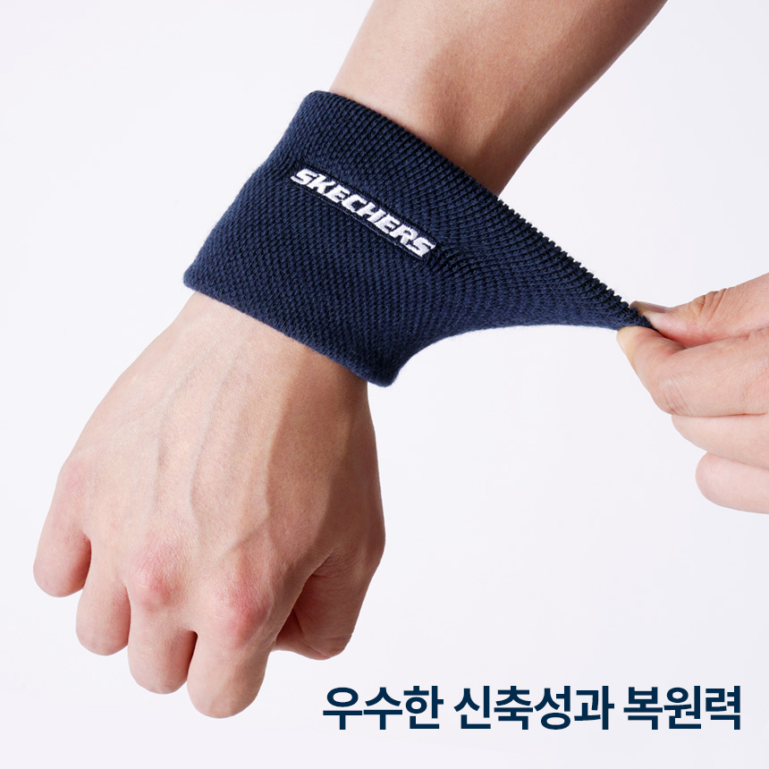 스케쳐스 손목 밴드 아대 2개 세트 스포츠 팔목 보호대 이미지 6