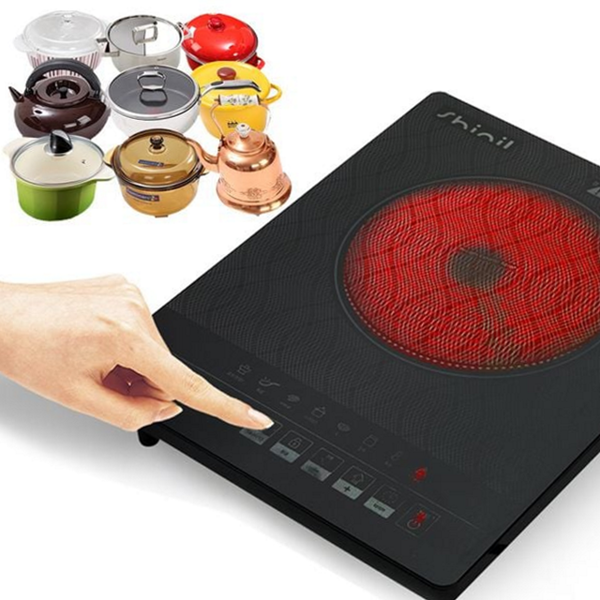 포터블 1구 전기 렌지 미니 이동식 인덕션 캠핑용 휴대용 블랙 - 상품 이미지
