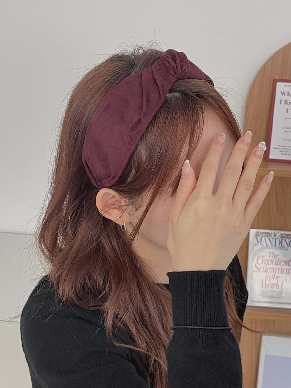 무지와이드스웨이드머리띠 헤어밴드 넓은머리띠 반다나헤어밴드 헤어악세사리 - 상세 이미지 4