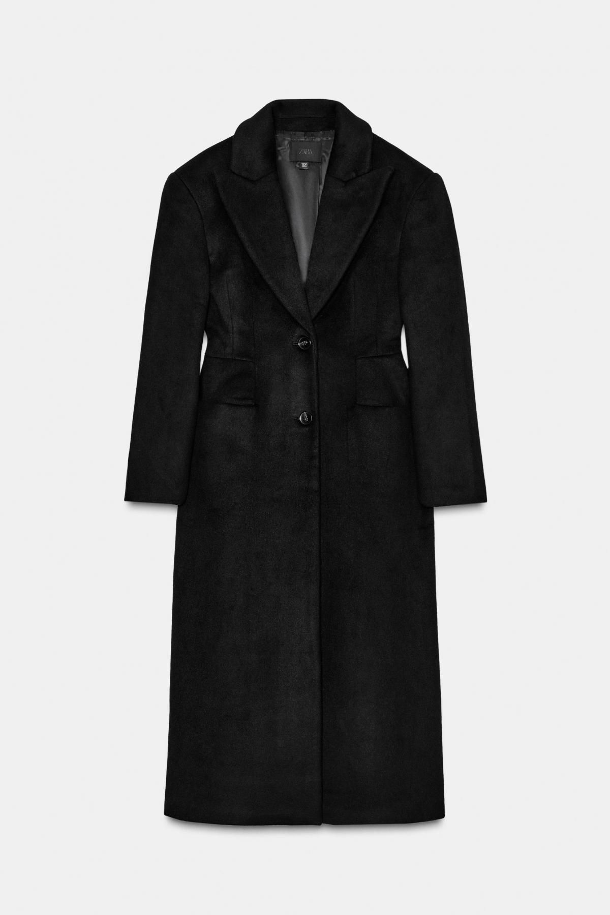 자라 울블렌드 블랙 롱 코트 1255/709 BLACK - 상품 이미지