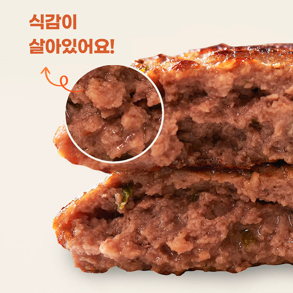 육즙 가득 수제 한돈 떡갈비 500g 5개입 100% 국내산 재료 두툼한 아이 반찬 - 상세 이미지 3