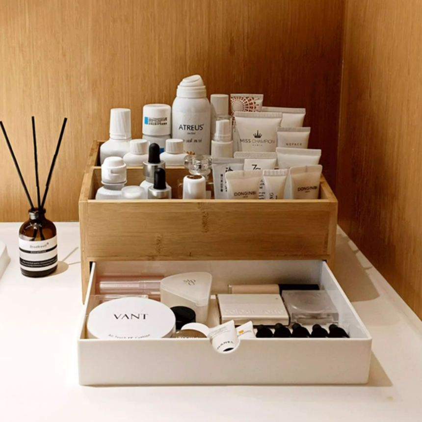 내추럴 큐브 미니 우드 수납함 리빙박스 Natural Cube Storage Box S