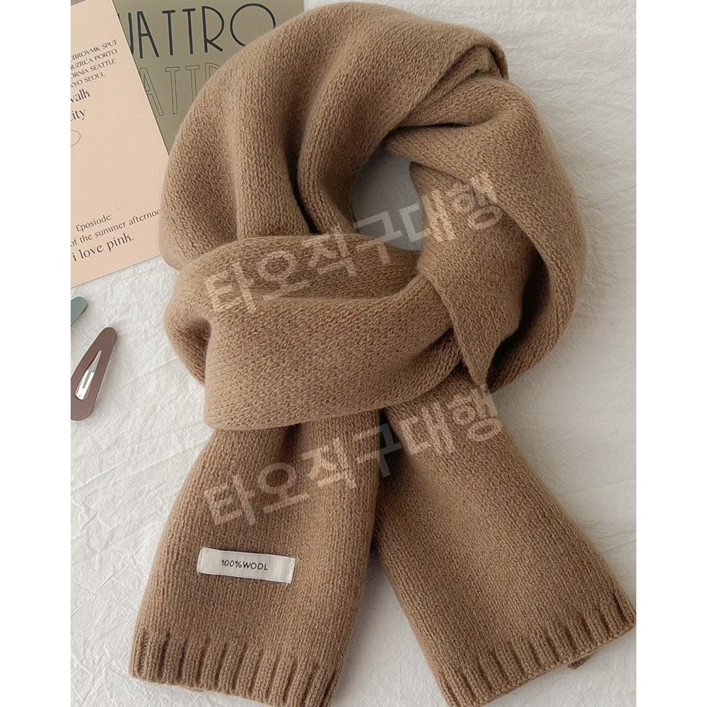 캐시미어머플러 몽골 겨울 목도리 부드러운 여자 스카프 커플 울 여성 선물 남녀공용 - 상세 이미지 5