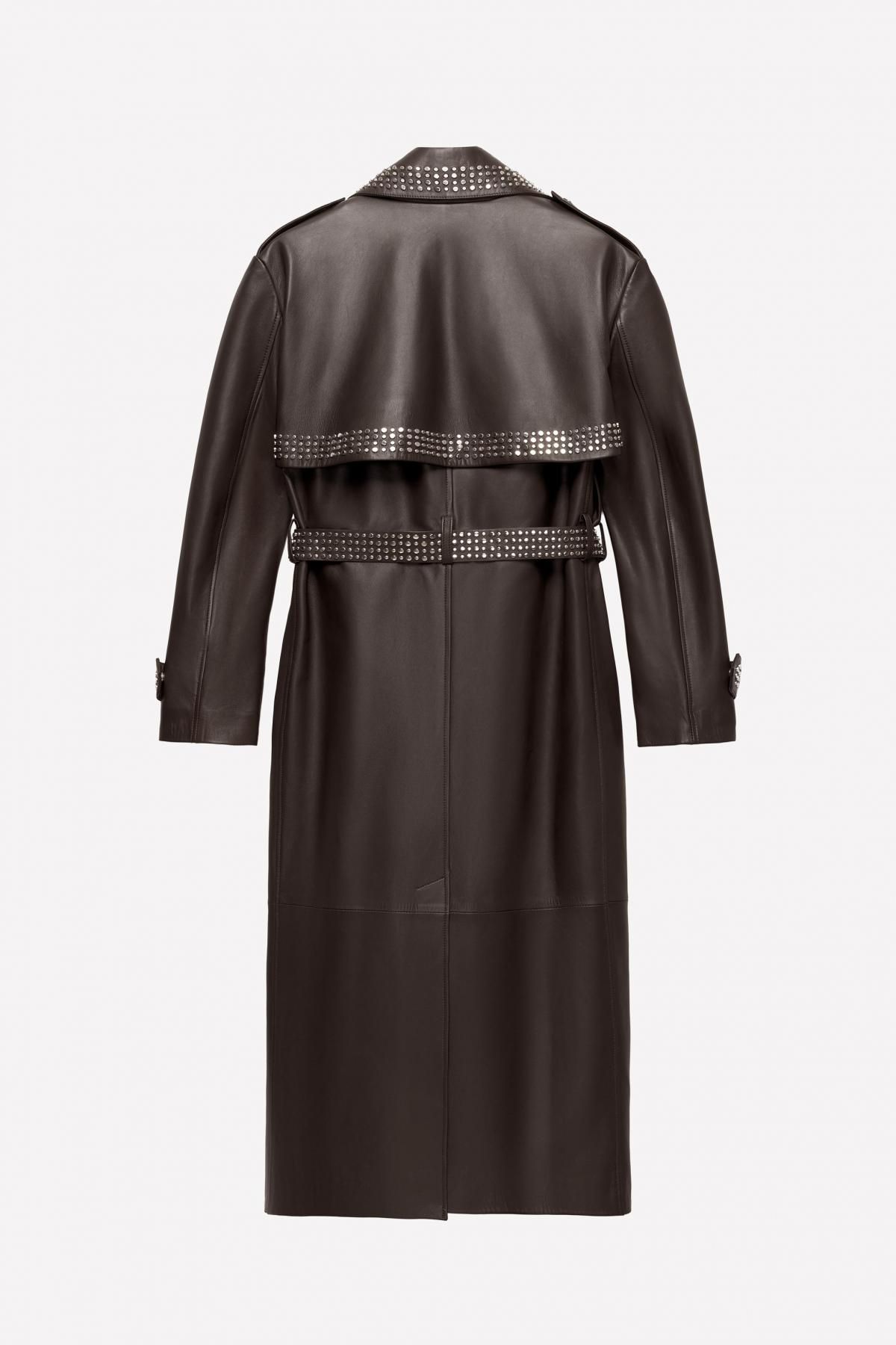 자라 스터드 가죽 트렌치코트 X 루도빅 드 생 세르냉 3322/047 DARK BROWN - 상세 이미지 2
