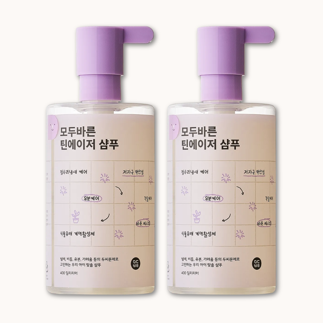 모두바른 초등학생 샴푸 정수리냄새 머리각질 사춘기 청소년 샴푸 400ml, 2개 이미지 1