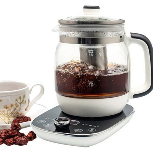 보온 무선 티 포트 터치식 전기 티 포트 유리 스텐