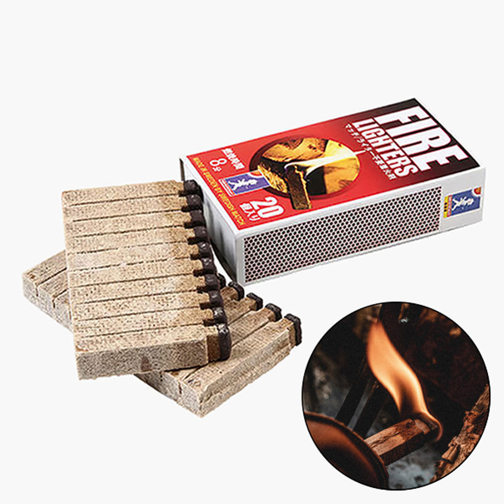 파이어라이터스 착화제 20개입 캠핑 차박 성냥 점화제 장작 숯 불쏘시개