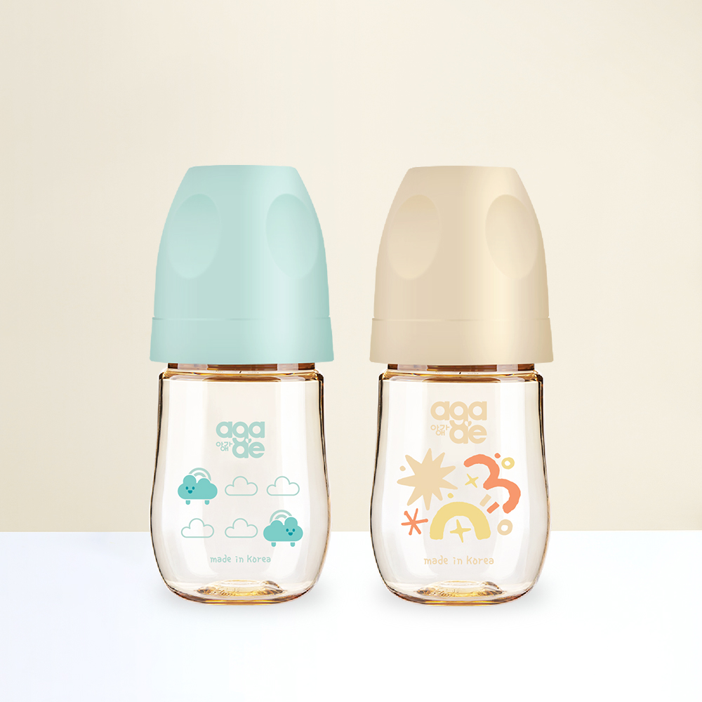 아가애 프리미엄 PPSU 패턴젖병 180ml 신생아 젖병 니플 포함 - 메인 이미지