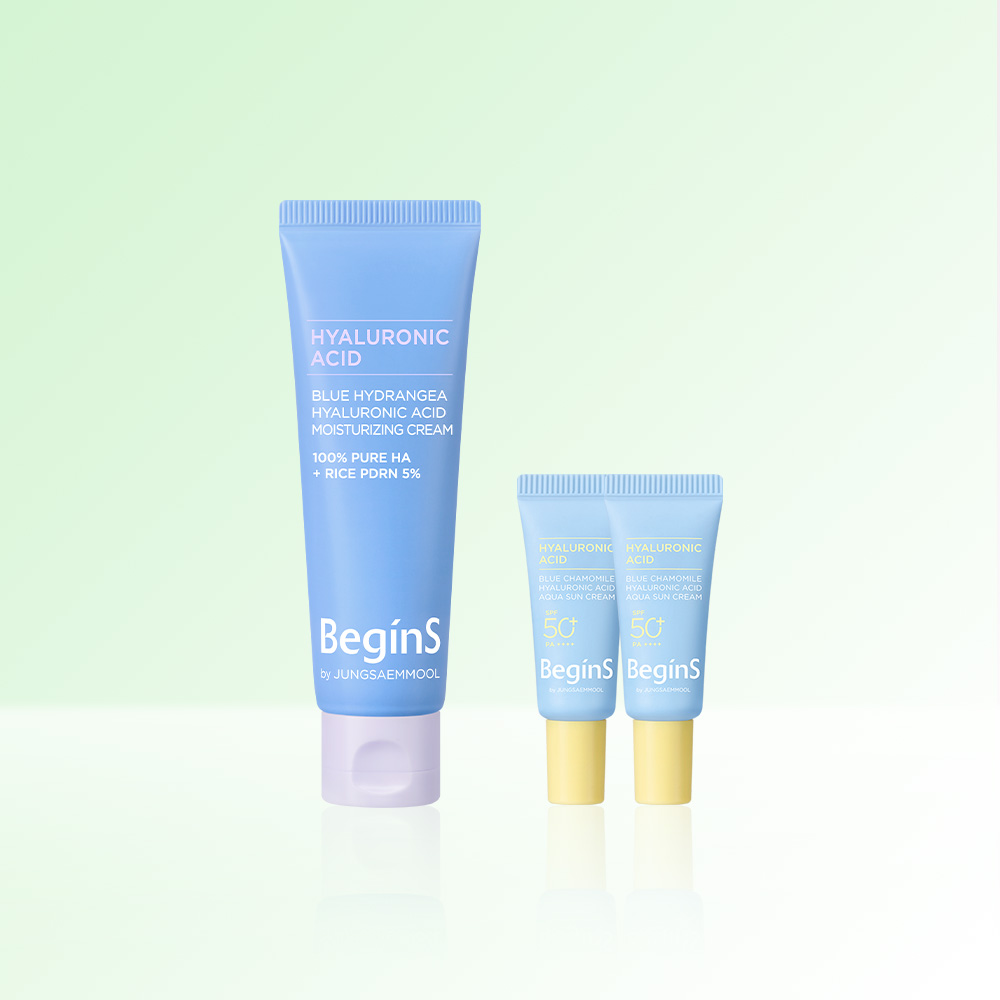비긴스 바이 정샘물 블루 수국 히알루론산 수분 크림 50ml - 상품 이미지