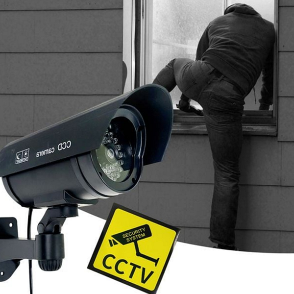 건전지형 모형 cctv 회전형 가짜 cctv 매장 방범 보안 무선 - 상품 이미지