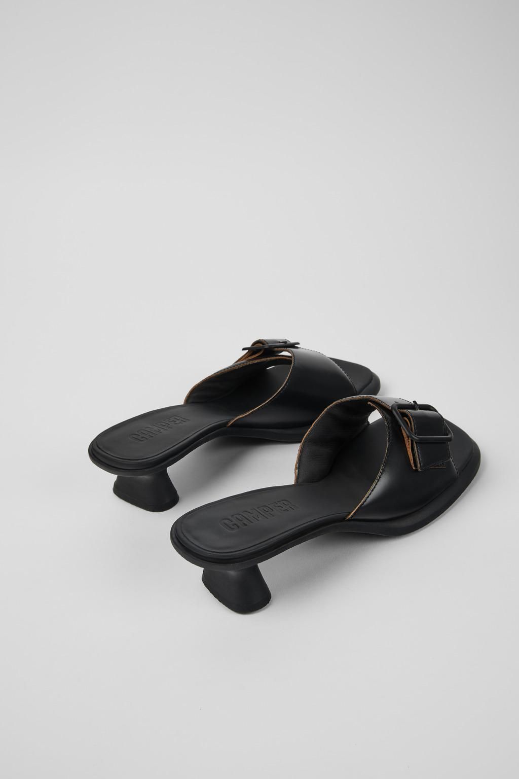 캠퍼 스트랩 로우힐 블랙 레더 샌들 K201493-005 BLACK - 상세 이미지 3